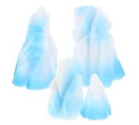Veemoon Lot de 4 Miniatures Iceberg en Résine pour Micro-paysages, Décoration Aquarium et Intérieur, Ornement Petit Iceberg Blanc pour Collection et Aménagement Décoratif