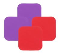 Veemoon Lot de 4 Ouvre-Bocaux Multifonctions en Caoutchouc Antidérapant Tapis de Préhension Ergonomique Rouge et Violet Pinces pour Ouvre-Bouteilles Adaptées à Usage Domestique Cuisine