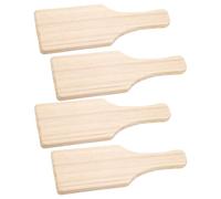 Veemoon Lot de 4 Pagaies en Bois pour Argile Outils de Poterie Polyvalents pour Modelage Lissage et Façonnage Accessoires Céramique DIY pour Atelier Maison et École Faciles à Nettoyer