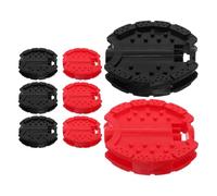 Veemoon Lot de 4 Paires de Pédales Antidérapantes pour Tricycle Garçon et Filles en Plastique Solide, Repose-Pieds Ergonomiques Rouge et Noir, Accessoires Vélo pour Tout-Petits,