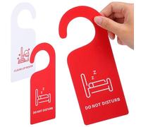 Veemoon Lot de 4 Panneaux de Porte D’hôtel Double Face en Pvc, Accroche-porte « Ne Pas Déranger » et « à Nettoyer », Étiquettes Suspendues pour Chambre D’hôtel, Signalisation Pratique