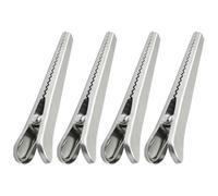 Veemoon Lot de 4 Pinces d'Étanchéité en Acier Inoxydable Grandes pour Paquet Alimentaires Clips de Fermeture Réutilisables pour Conservation des Aliments à la Maison Cuisine