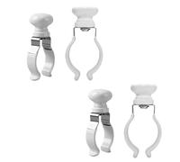 Veemoon Lot de 4 pinces porte-torchons pour poignée de four, 5 à 6,5 cm, | Pinces à serviettes en acier inoxydable pour la cuisine, la salle de bain, le porte-serviettes, la cuisinière, les chaises