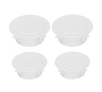 Veemoon Lot de 4 plaques de recouvrement pour tuyaux de climatisation de 3 | Bouchon mural en plastique, pour la maison ou le bureau, capuchon de ventilation amovible, couvre les orifices de