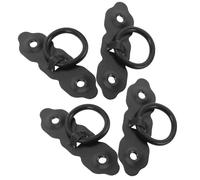 Veemoon Lot de 4 Poignées Métalliques pour Tiroirs et Armoires 7X37 CM Finition Noire Poignées en Fer Robustes pour Meubles Cuisine Salle de Bain et Commode Accessoires de