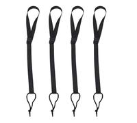 Veemoon Lot de 4 Sangles de Fixation Longues Noires pour Snowboard 104 Cm avec Boucle Réglable, Laisse de Snowboard Résistante et Réglable, Accessoires Polyvalents pour Chaussures