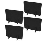 Veemoon Lot de 4 Séparateurs de Table en Feutre Noir 30X40 CM - Écran de Bureau Insonorisé Autoportant pour Salle à Manger Bureau et Restaurant - Panneau de Confidentialité Pratique et