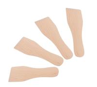 Veemoon Lot de 4 set de Petites Spatules en Bois de Hêtre Naturel Spatules à Crème Pâtissière et Grattoirs Polyvalents Compactes et Légères pour Pâtisserie Cuisson Pizza et Ustensiles