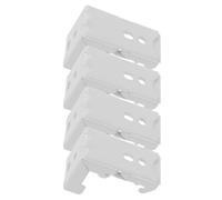 Veemoon Lot de 4 Supports de Fixation pour Rail de Rideau 22 MM Clips en Métal de 7 pour Stores Romains Installation Haut ou Côté Accessoires Solide pour Stores Enrouleurs