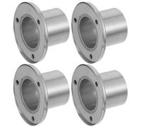 Veemoon Lot de 4 Supports de Tringle à Rideaux en Acier Inoxydable Épais Douilles Rondes 33 MM pour Tringle Penderie et Placard Installation Facile Usage Salle de Bain et Rangement