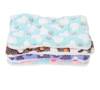Veemoon Lot de 4 Tapis de Couchage Chauds pour Petits Animaux, Nid D’Hiver pour Hamster, Cochon D’Inde, Lapin, 25 X 17 Cm, Coton Doux Multicolore pour Cage Confortable