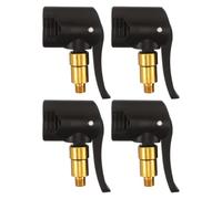 Veemoon Lot de 4 têtes de Rechange pour Pompe à vélo, Adaptateur Double | Adaptateur double valve pour pompe avec poignée de verrouillage, embout de gonflage manuel pour vélo