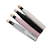 Veemoon Lot de 4 Tubes Cosmétiques Blush 5 Ml Transparent, Rose, Noir et Blanc, Flacons Rechargeables Étanches pour Maquillage Liquide, Usage Voyage et Quotidien, Mini Flacons Légers
