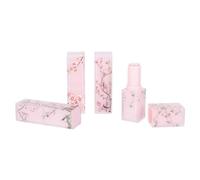 Veemoon Lot de 4 Tubes de Rouge à Lèvres Vides Carrés Semi-transparents Mats, Format Compact, Design Chinois Classique, Contenant Cosmétique Soi-même, pour Usage Personnel et Rangement