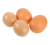 Veemoon Lot de 4 Œufs Factices en Mousse Réalistes Lisses et Faciles à Peindre 2 Œufs Blancs Naturels Jouets Créatifs pour Loisirs Manuels et Décorations de Fête de Pâques