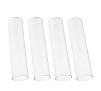 Veemoon Lot de 4 Vases Hydroponiques en Verre Transparent Grand Tube à Essai pour Propagation de Plantes Support Décoratif pour Fleurs et Plantes D’Intérieur Centre de Table pour