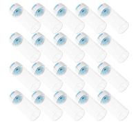 Veemoon Lot de 40 Flacons en Verre Scellés de 10 Ml avec Bouchon Blanc et Bouchon Bleu Ampoules Transparentes pour Échantillons Chimiques Stockage Sécurisé en Laboratoire et Recherche