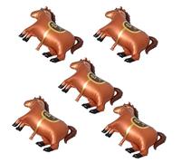 Veemoon Lot de 5 Ballons en Aluminium Cheval Marron Géants Décorations D'animaux en Ballons Réutilisables Gonflage Facile pour Fête Cowboy et Mariage 2026