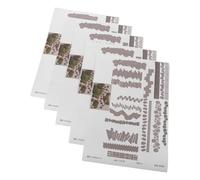 Veemoon Lot de 5 Dalles Autocollantes Imitation Pavés pour Maison de Poupée, Revêtement de Sol en Vinyle Auto-adhésif, Stickers Miniatures pour Aménagement de Jardin Zen et Bac à