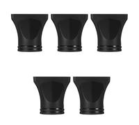 Veemoon Lot de 5 Embouts pour Sèche-Cheveux en Plastique Noir Embout Étroit et Diffuseur pour Cheveux Bouclés ou Lisses Accessoires de Coiffure Professionnels pour Séchage Rapide et