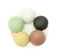 Veemoon Lot De 5 Éponges Nettoyantes Visage En Aux Couleurs Naturelles Pour Peaux Sensibles, Élimination Douce De L'excès De Sébum, Soin Quotidien Du Visage