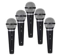 Veemoon Lot de 5 Faux Microphones de Simulation Réalistes, Accessoires de Microphone pour Garçon et Filles, Légers et Compacts, Adaptés aux Spectacles, Karaoké et Jeux de Rôle, Couleur