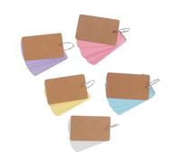 Veemoon Lot de 5 Fiches Mémo Vierges Couleurs Assorties Format Poche Papier Cartonné Épais Bloc-Notes Portable pour Prise de Notes et Révisions Scolaires