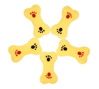 Veemoon Lot de 5 Jouets Sonores D’Os pour Chien à Mâcher Anti-Stress en Plastique Souple Taille Petite Couleurs Variées pour Bain et Jeu Interactif