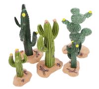 Veemoon Lot de 5 Mini Cactus Artificiels en Plastique Modèles de Cactus Simulés pour Décor de Table à Sable Micro-Paysage DIY Décoration de Jardin et Centre de Table Accessoires