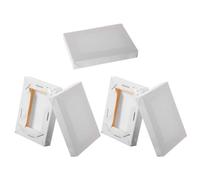 Veemoon Lot de 5 Mini Planches à Peindre en Bois et Toile Blanche, Cadres de Peinture Polyvalents Adaptés à Différents Types de Matériaux pour DIY et Bureau