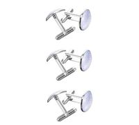 Veemoon Lot De 5 Paires De Boutons De Manchette Ronds pour Homme Pince À Cravate Accessoires De Golf Épingle À Cravate pour Homme Costume Sport Boutons De Manchette Ballon De