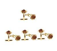 Veemoon Lot De 5 Paires De Boutons De Manchette Roses Pour Homme Boutons De Manchette Pour Smoking Boutons De Chemise Roses Bijoux De Mariage Fermoirs Pour Vêtements Accessoires De
