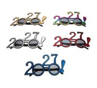 Veemoon Lot de 5 paires de lunettes numérotées 2027 : Lunettes de bonne année - Cadeaux pour la remise des diplômes et la 2027 - Montures de festives pour les fêtes et événements scolaires