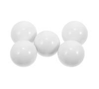Veemoon Lot de 5 Perles Blanches de Roulette 14 Mm, Billes de Remplacement pour Roue de 12-16 Pouces, Accessoire pour Jeu de Table Roulette, Perles Adaptées au Jeu de Société Russe