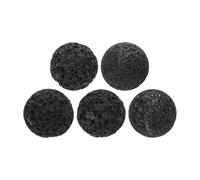 Veemoon Lot de 5 Pierres Volcaniques Rondes Noires 5 Cm pour Sauna Vapeur Pierres Chauffantes Naturelles pour Poêle de Sauna Intérieur et Extérieur Accessoires pour Hammam et Spa