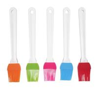 Veemoon Lot de 5 pinceaux à badigeonner en Silicone : Pinceau à Huile Polyvalent pour Sauce au Beurre, Marinade, Barbecue, Cuisine, pâtisserie, Cuisson de Viande, grillades