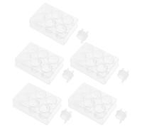 Veemoon Lot de 5 Plaques à 6 Puits en Plastique Transparent avec Couvercles Fond Plat Stable Plaques de Culture Cellulaire pour Réactions Chimiques en Laboratoire Matériel