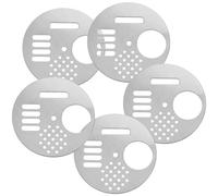 Veemoon Lot de 5 Réducteurs d'Entrée de Ruche en Acier Inoxydable Porte de Ventilation Ronde de 68 CM Protection Anti-Rongeurs Multifonctionnelle pour Apiculture