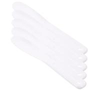 Veemoon Lot de 5 Spatules à Maquillage en Silicone Blanc Grosse Taille Cuillères à Crème Visage Outil de Beauté pour Femmes Soins du Visage Maison Voyage