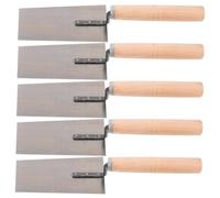 Veemoon Lot de 5 Truelles en Acier Inoxydable Outils de Finition pour Maçonnerie Truelle de Plâtrier Spatule de Construction Outils de Bricolage Utilisation pour Ciment et Carrelage