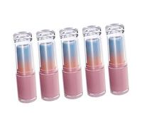 Veemoon Lot de 5 Tubes de Rouge à Lèvres Transparents Dégradé Rose, Rechargeables, Petits Formats Portables, pour Diy, Usage Quotidien et Voyage, Contenant Vide à Lèvres pour Maquillage