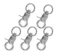 Veemoon Lot de 5 Verrous de Porte pour Cages à Perroquets, Grosse Taille, en Acier Inoxydable, Boucle de Sécurité Pivotante Résistante, Accessoires pour Verrouillage Sécurisé de Cages