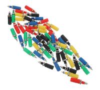 Veemoon Lot de 50 Borniers pour Haut-Parleurs M3X45Mm Fiches Bananes de Raccordement Audio Multicolores Connecteurs de Bornes pour Câbles Audio Compatibles Installation Studio et