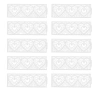 Veemoon Lot de 50 Cache-Bougies Chauffe-Plat LED en Papier Creux Motif Cœur Blanc Glacé Décoration D’Emballage de Bougie pour Mariage Fête et Ambiance Romantique Accessoires Décoratifs