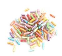 Veemoon Lot de 50 Capsules à Souhaits Colorées Mini Bouteilles de Dérive pour Messages Secrets Papier Présent Anniversaire Garçon et Filles Décorations DIY Créatives Couleur Aléatoire