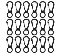 Veemoon Lot de 50 Mini Mousquetons en Plastique Forme 8, Crochets de Chargement Antidérapants, Pince de Connexion de Corde pour Camping, Randonnée et Activités de Plein Air, Clips Légers