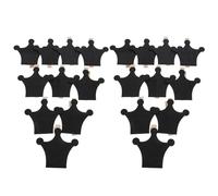 Veemoon Lot de 50 Mini Panneaux à Craie en Bois Foncé avec Pinces de Couronne, Réutilisables, Porte-mémos Décoratifs pour Organisation Bureau et Étiquettes à Clipser pour Panier,