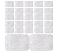 Veemoon Lot de 50 Sachets Refermables en Plastique de Cœur 15 X 10 CM Transparents avec Motifs Holographiques pour Emballage de Friandises Bijoux Cartes à Collectionner et