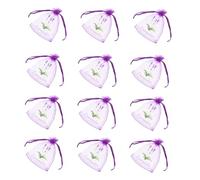 Veemoon Lot de 50 Sachets Vides à Cordon en Maille Respirante Violet Foncé, Sachets de Lavande pour Placard, Paquet d'Épices Polyvalents pour Rangement et Conservation des Arômes, Taille