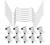 Veemoon Lot de 50 Set de Clips Inoxydables pour Panneaux de Serrage - 25 Clips en W 25 Boucles en Z - Pinces de Fixation Double Tête pour Fenêtres de Serrage, Antivent et Protection